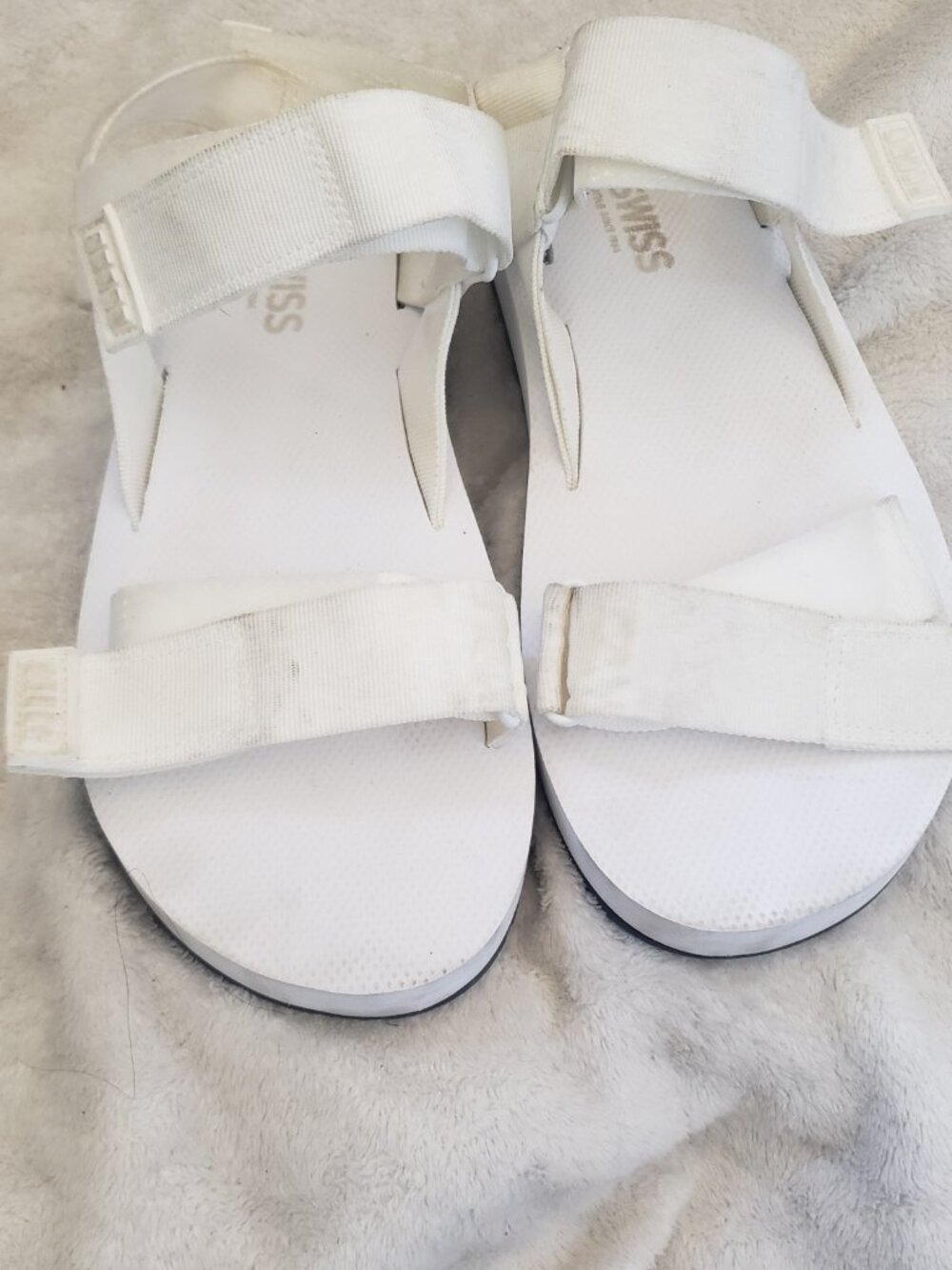 K-Swiss White Sandals Worn Gently Size 7
